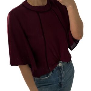Elegant Burgundy Women's Top